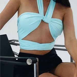 Princess Polly top, blue, size 6 BRAND NEW WITH TAGS